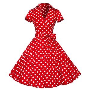 Polka dot retro swing dress NWOT